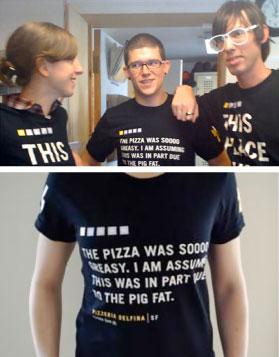 Pizza Delfina t shirt