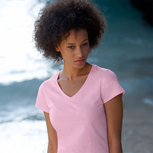 Fruit Of The Loom Lady-Fit Valueweight V Neck T