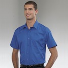 Russell Collection Short Sleeve Easy Care Cotton Poplin Shirt
