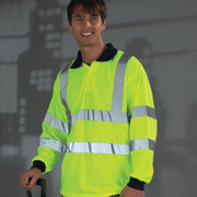 Yoko Hi-Vis 2 Band Long Sleeve Polo Shirt