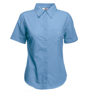 Fruit of the Loom lady fit short sleeve poplin shirt