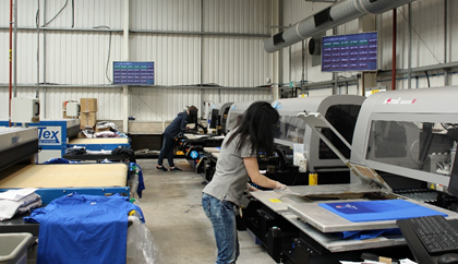 Our printing department at our Manchester warehouse