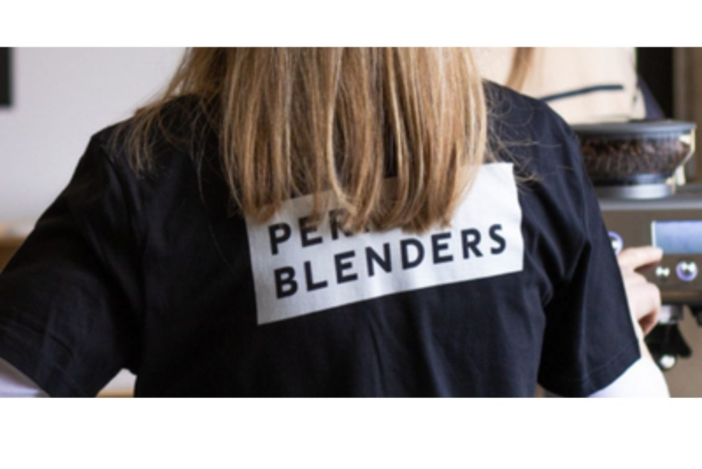 Black printed T-shirt being worn as uniform