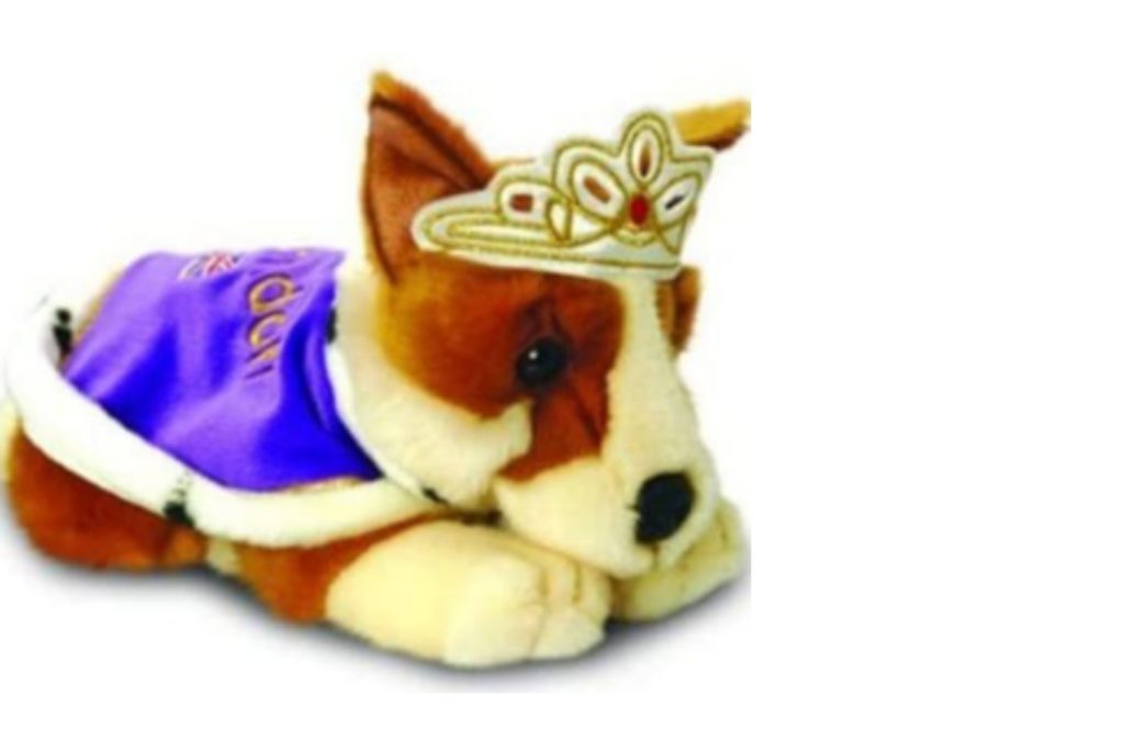 corgi teddy dressed in royal clothing
