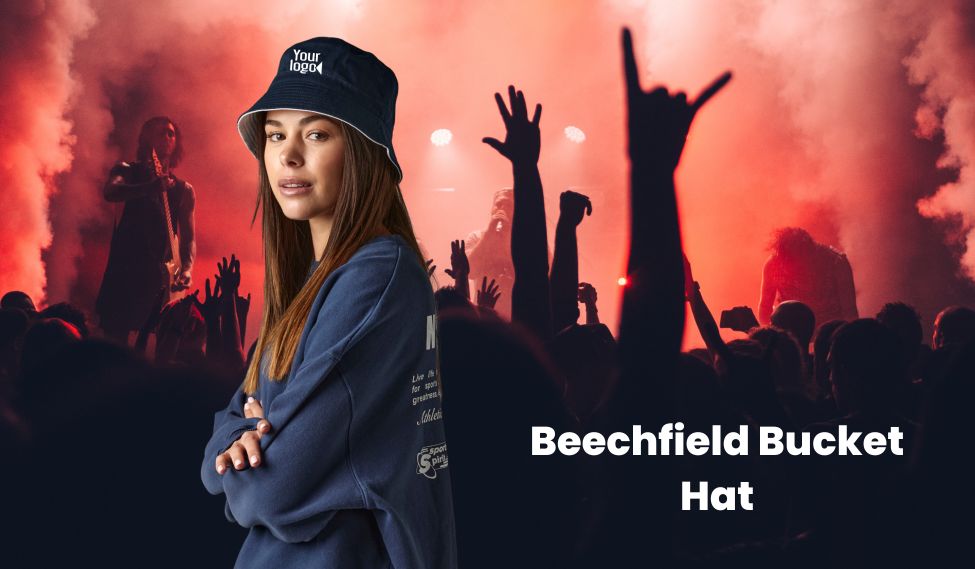Beechfield Bucket Hat being modelled behind a concert