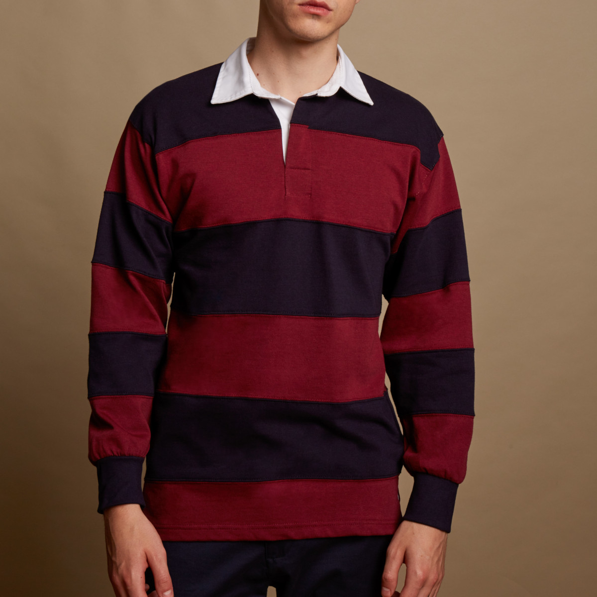 Front Row Sewn Stripe Rugby Shirt