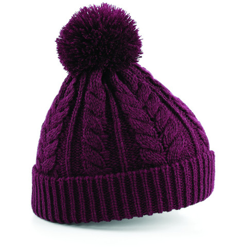 Beechfield Cable Knit Snowstar Beanie
