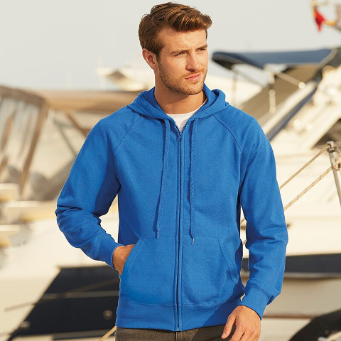 Fruit Of The Loom Men's Lightweight Hooded Sweatshirt Jacket