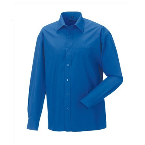 Russell Collection Long sleeve pure cotton Easycare poplin shirt Black XL