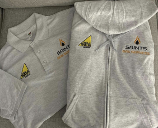 Custom work hoodie and polo