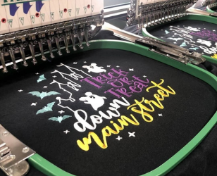 Colourful embroidery design