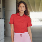 Fruit of the Loom Ladies Short Sleeve Poplin Blouse