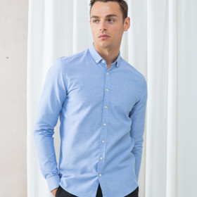 Henbury Modern Long Sleeve Oxford Shirt (Slim Fit)