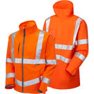 Leo Workwear Hi Vis 3-in-1 CLOVELLY Anorak with BUCKLAND Softshell