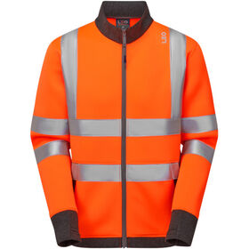 Leo Workwear Hi Vis ARGANITE EcoViz Air Layer Full Zip Sweatshirt