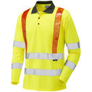 Leo Workwear Hi Vis Bickleton Orange Brace Coolviz EcoViz RP Sleeved Polo Shirt