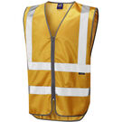 Leo Workwear Hi Vis Commodore Single Colour Reflective Waistcoat