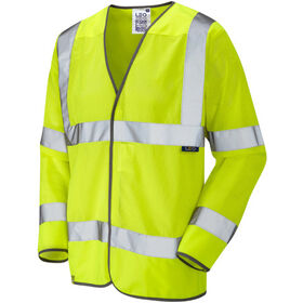 Leo Workwear Hi Vis Fremington Coolviz Long Sleeved Waistcoat