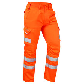 Leo Workwear Hi Vis Bideford Cargo Trouser - Regular