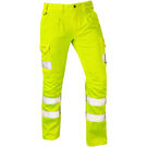 Leo Workwear Hi Vis Kingford EcoViz Stretch Poly/Cotton Cargo Trouser
