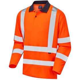 Leo Workwear Hi Vis Swimbridge Comfort EcoVizPB Sleeved Polo Shirt