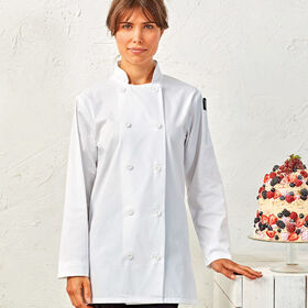 Premier Ladies Long Sleeve Chefs Jacket
