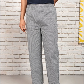 Premier Pull On Chef's Check Trousers