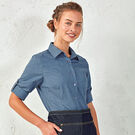 Premier Women's Poplin Cross-Dye Roll Sleeve Blouse