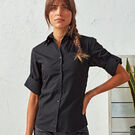 Premier Women's Roll Sleeve Poplin Blouse